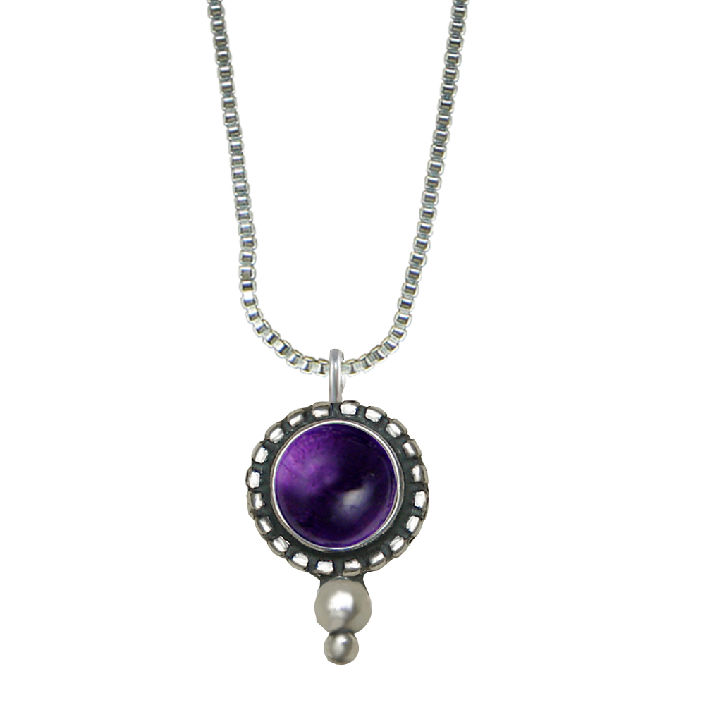 Sterling Silver Little Amethyst Pendant Necklace